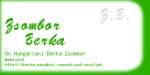 zsombor berka business card